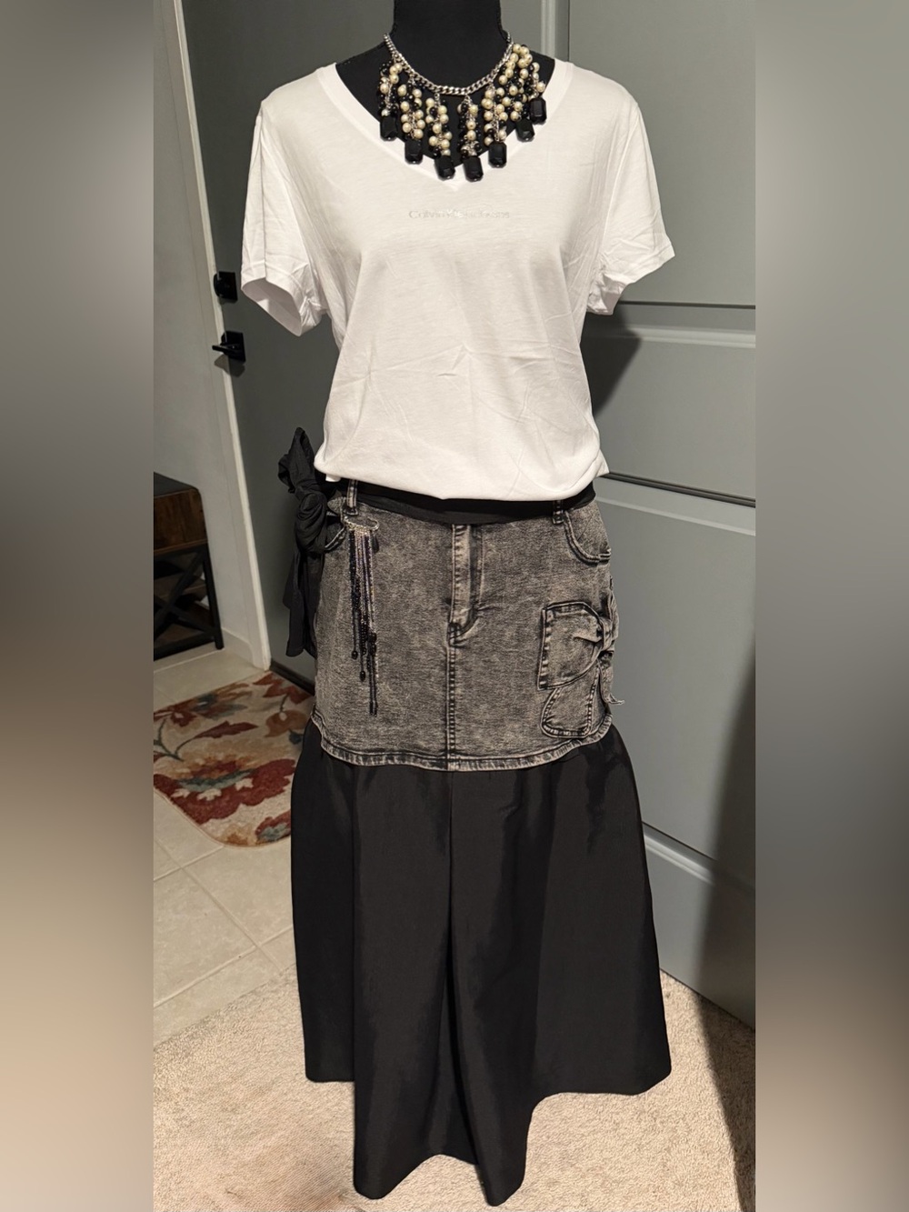 Upcycled Denim SHEIN Skirt Size 2xl (waist 18”)